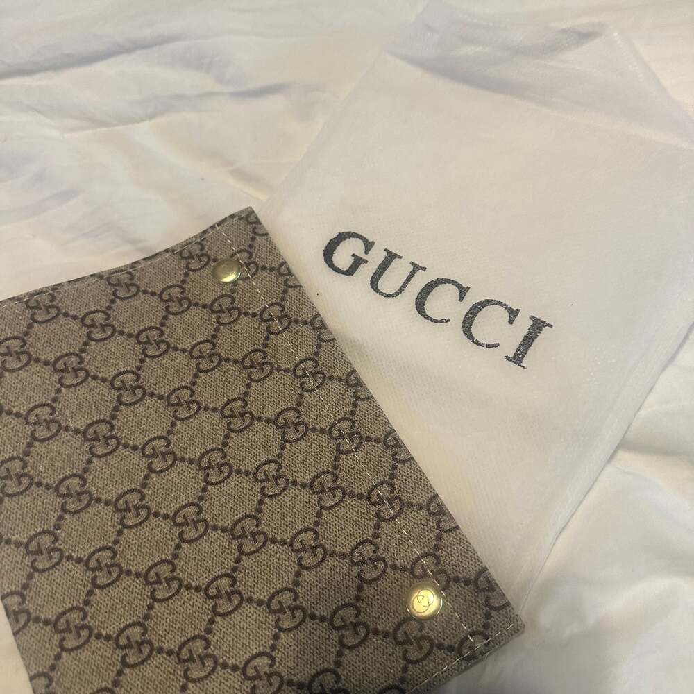 Gucci GG Monogram Passport Holder Wallet with Dust Bag